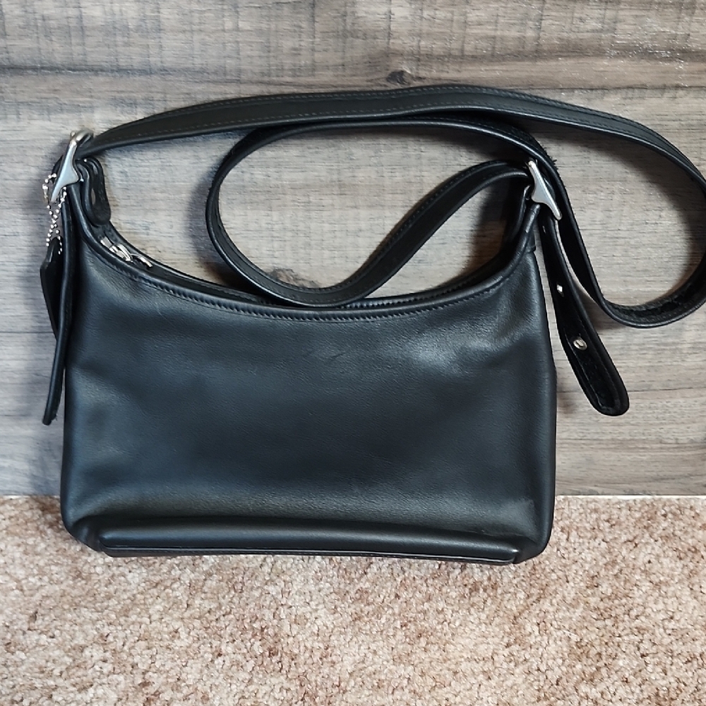 Coach Vintage Small Legacy Hobo Bag In Black Leather